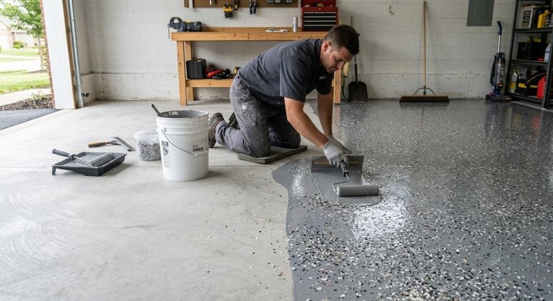 Garage Floor Epoxy Installation in Frederick, MD